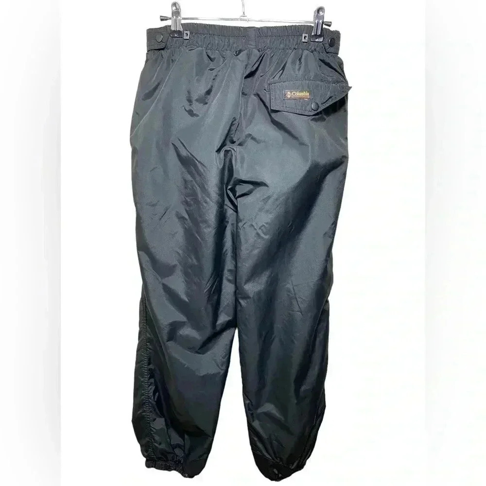 Columbia Ski Snow Pants Men's Medium Black Nylon Snowboard Vintage